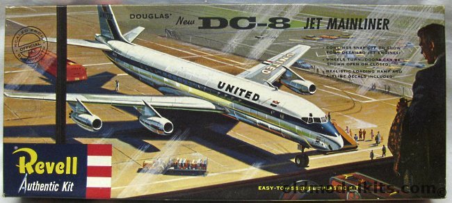 Revell 1/143 DC-8 Jet Mainliner United Airlines - 'S' Issue, H248-98 plastic model kit